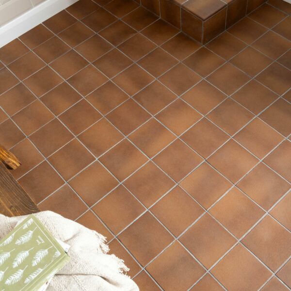 Aragon Autumn Brown Flat Quarry 150x150 Floor Tiles