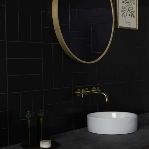 Rhian Matt Black Brick Tiles - Image 6