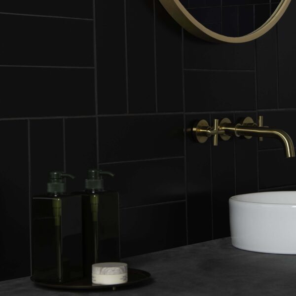 Rhian Matt Black Brick Tiles - Image 8