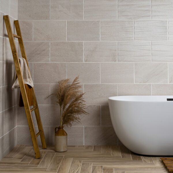 Rock Bone Cream Matt Stone Effect Wall Tiles