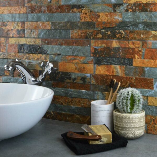 Vesuvius Dark Rustic Split Face Effect Tiles