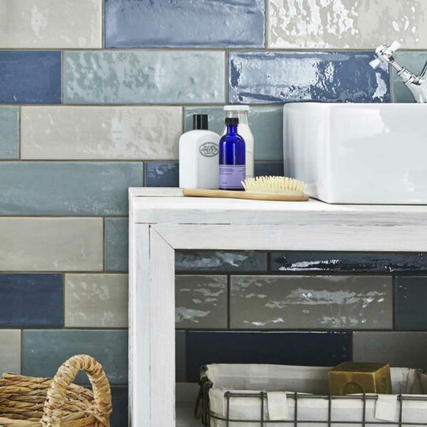 Rustic Sage Gloss Green Metro Tiles - Image 4