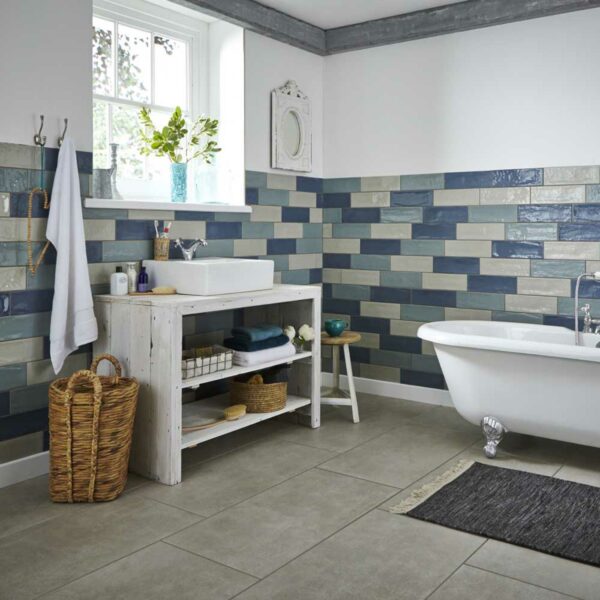 Rustic Sage Gloss Green Metro Tiles