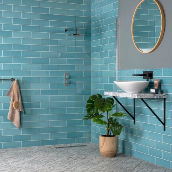 Ritz Marine Blue Gloss Wall Brick Tiles