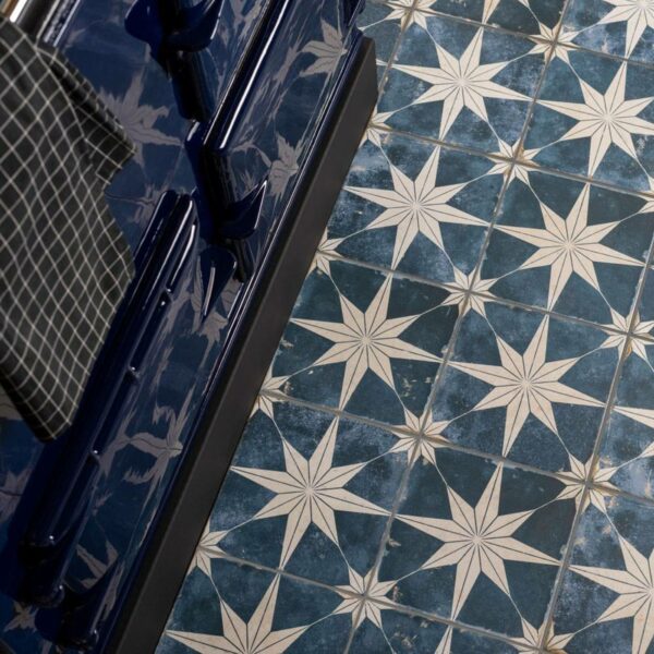 Scintilla Sky Blue Star Pattern Wall and Floor Tiles - Image 3