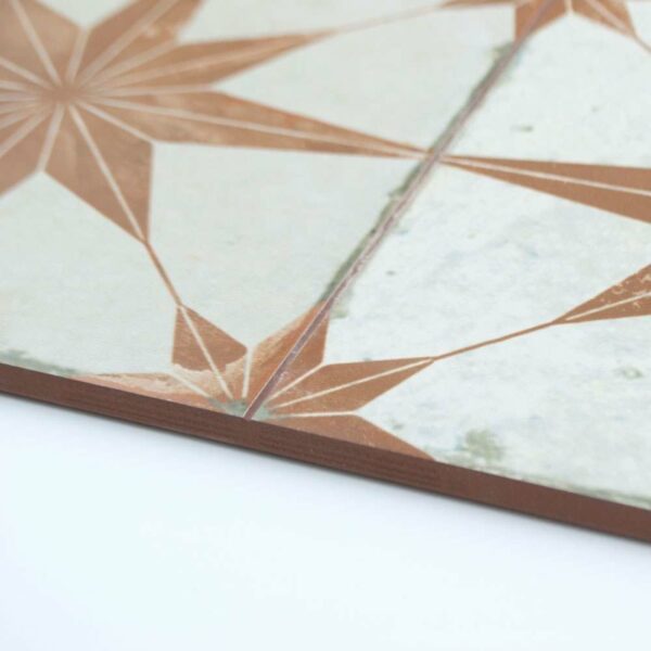 Scintilla Paprika Orange Star Pattern Tiles - Image 5