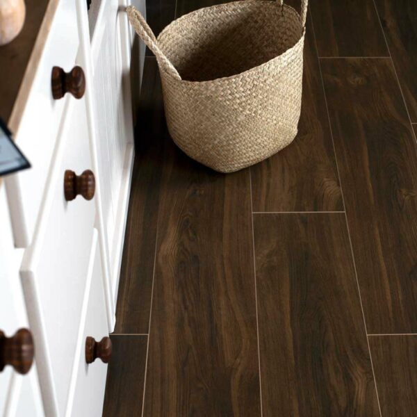 Tiveden Wengue Wood Effect Porcelain Floor Tiles