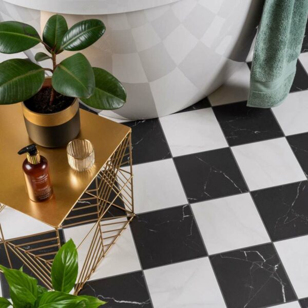 Soho Nero Black Marble Effect Tiles - Image 3