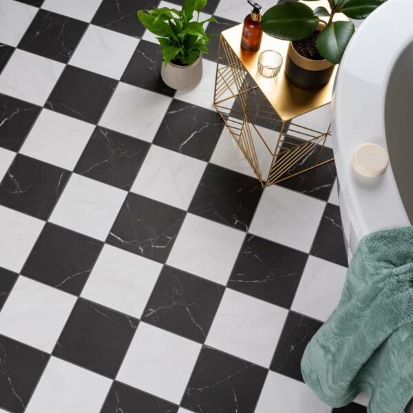 Soho Nero Black Marble Effect Tiles - Image 4