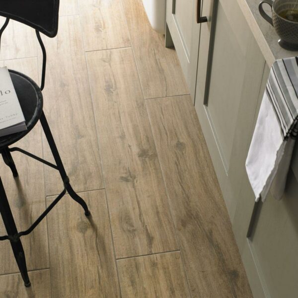 Sobremsa Rustic Walnut Wood Effect Porcelain Floor Tiles