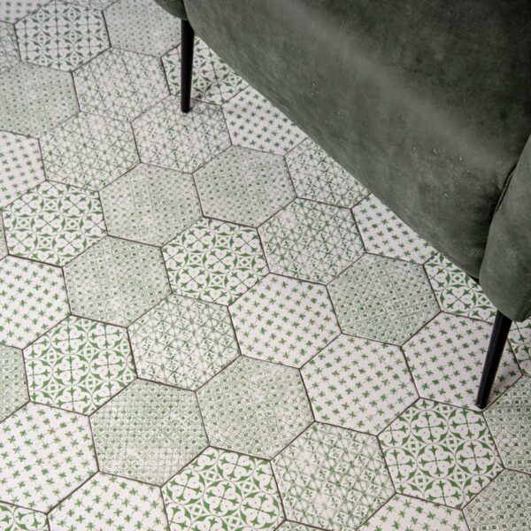 Souk Green Patchwork Hexagon Tiles - Image 4