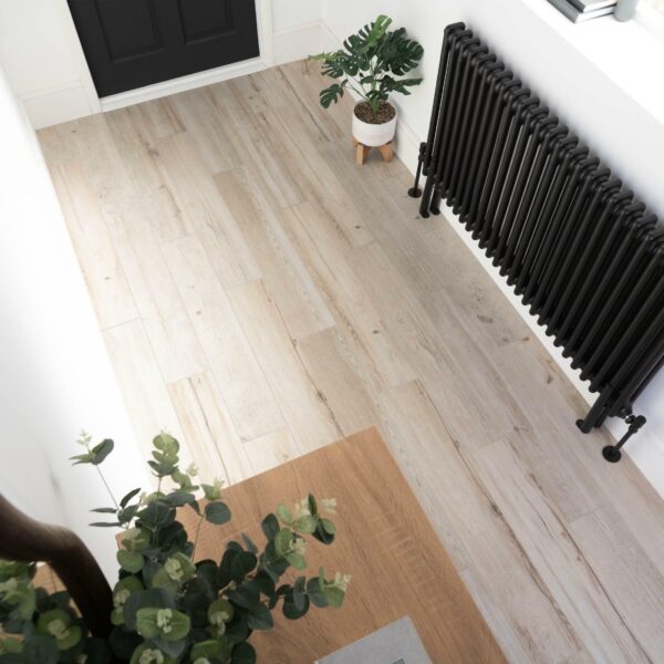 Oakdale Light Beige Wood Effect Porcelain Floor Tiles - Image 3