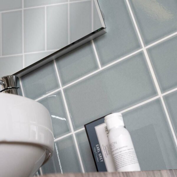 Craquelure Gloss Steel Grey Metro Tiles - Image 4