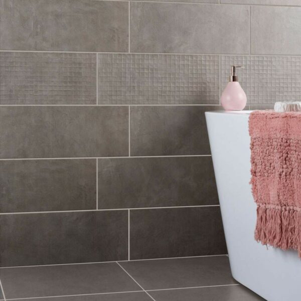 Stucco Grey Matt Stone Effect 3D Decor Wall Tiles