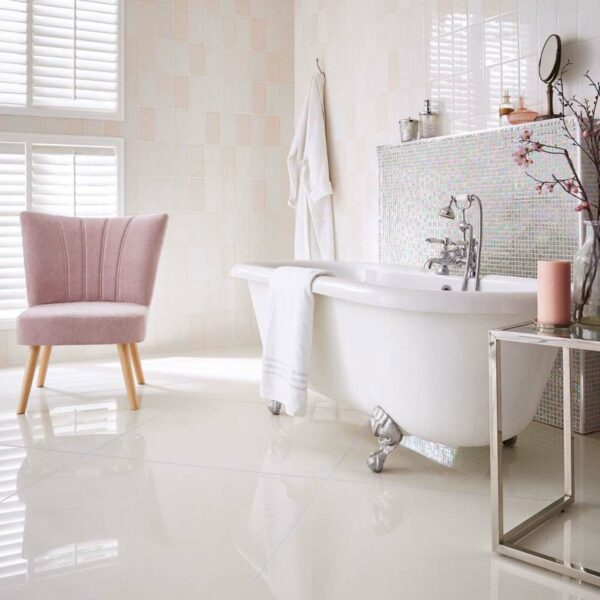 Tints Gloss Rose Pink Brick Tiles