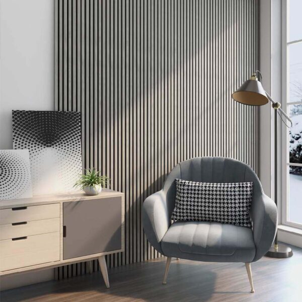 Trepanel Ash Grey Acoustic Wood Wall Panels - Image 8