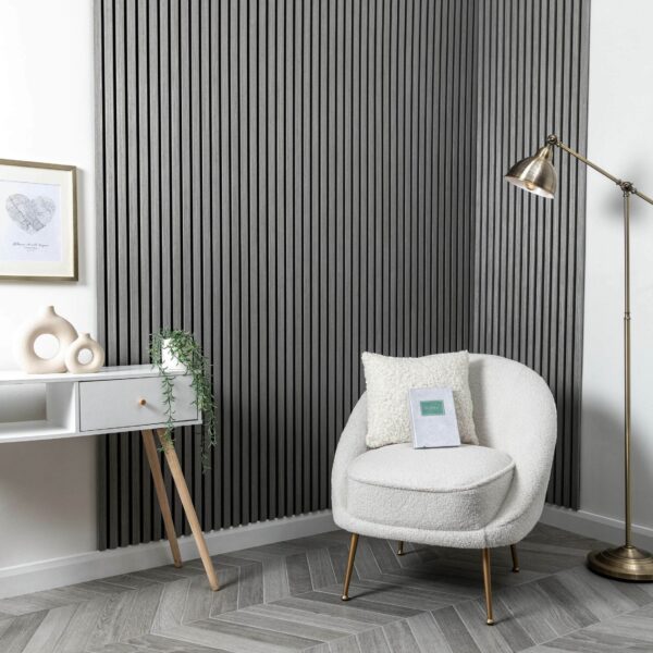 Trepanel Ash Grey Acoustic Wood Wall Panels