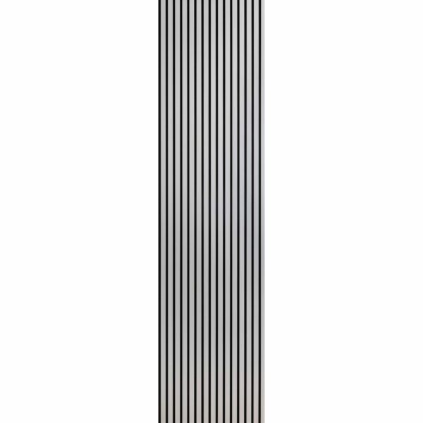 Trepanel Design Grey Metallic Silver on Black Felt Acoustic Wood Slat Panels - Image 2