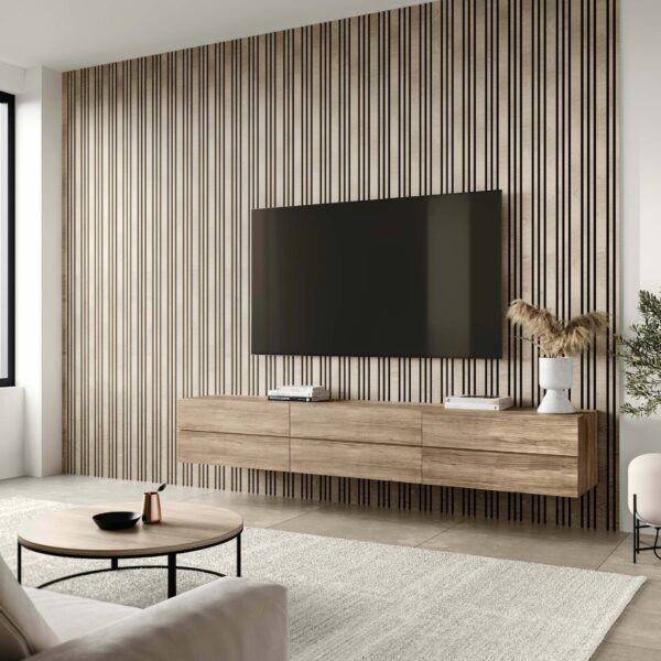 Trepanel Design Beech Multi-Width Acoustic Wood Wall Panels