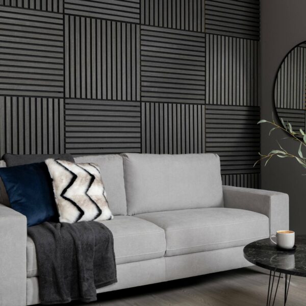 Trepanel Noir Black Square Acoustic Wood Wall Panels - Image 4