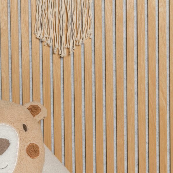 Trepanel Oak on Grey Felt Acoustic Wood Wall Panels - Image 6