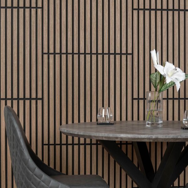 Trepanel Smoked Oak Square Acoustic Wood Wall Panels - Image 3