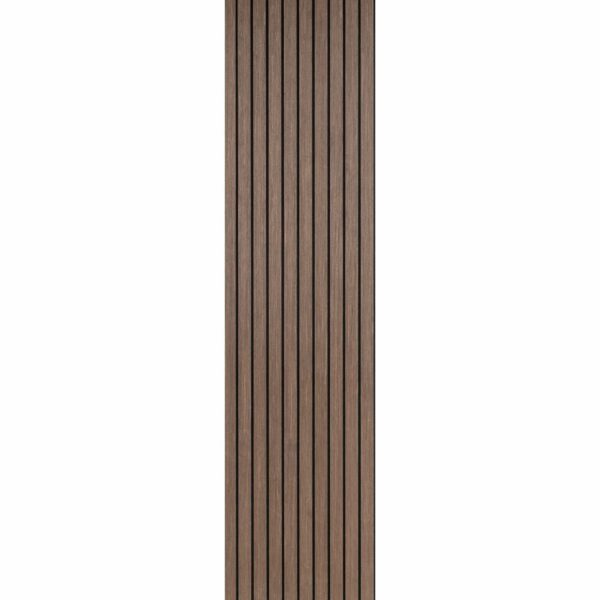 Trepanel Walnut Brown Wide Slat Acoustic Wood Wall Panels - Image 2