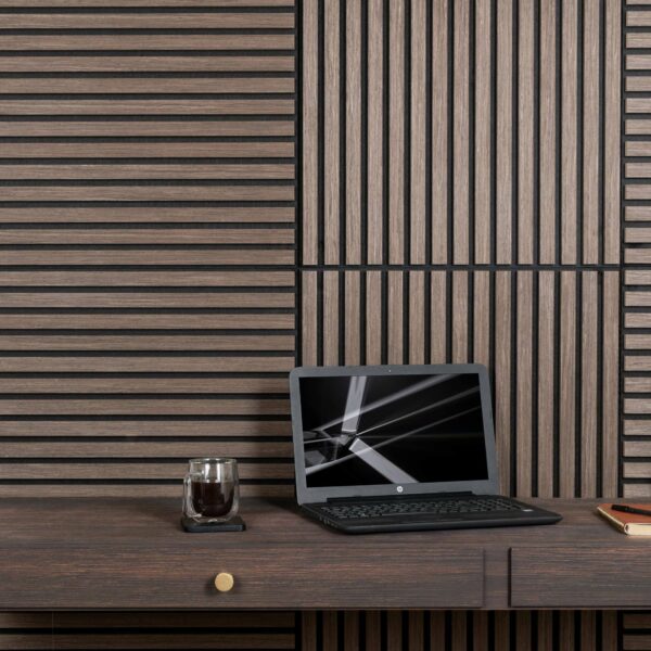 Trepanel Walnut Brown Square Acoustic Wood Wall Panels - Image 5