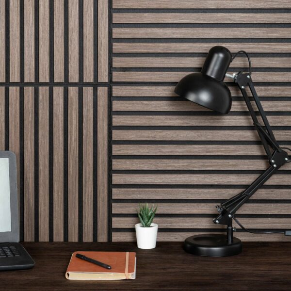 Trepanel Walnut Brown Square Acoustic Wood Wall Panels - Image 4