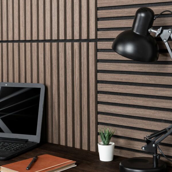 Trepanel Walnut Brown Square Acoustic Wood Wall Panels - Image 6