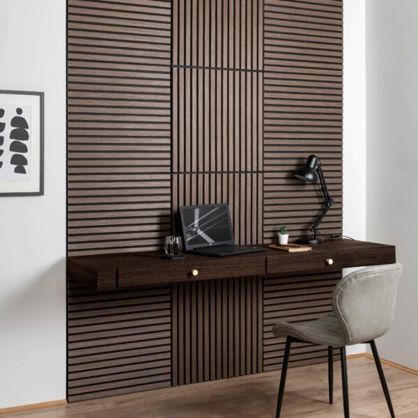 Trepanel Walnut Brown Square Acoustic Wood Wall Panels