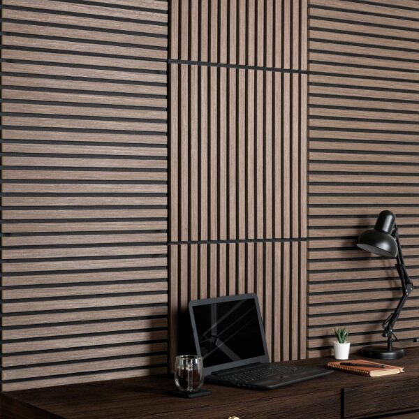 Trepanel Walnut Brown Square Acoustic Wood Wall Panels - Image 11