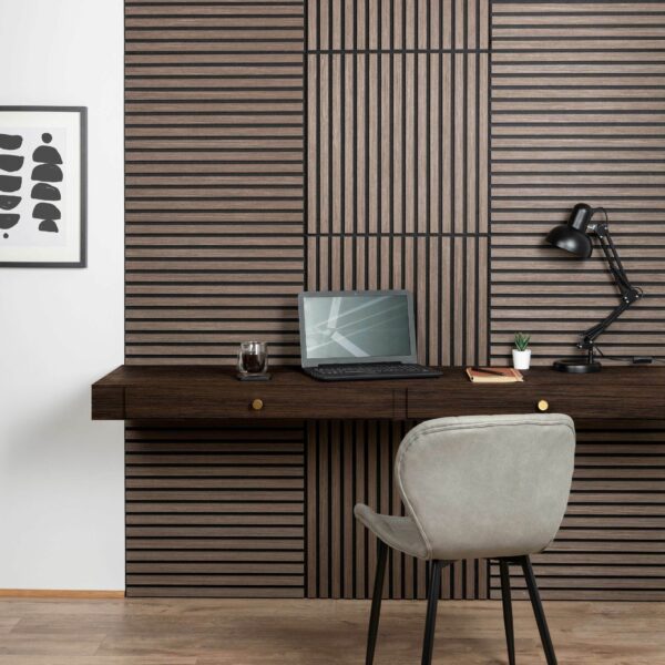 Trepanel Walnut Brown Square Acoustic Wood Wall Panels - Image 12