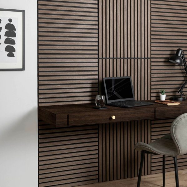 Trepanel Walnut Brown Square Acoustic Wood Wall Panels - Image 7