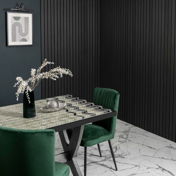 Trepanel Noir Black Wide Slat Acoustic Wood Wall Panels