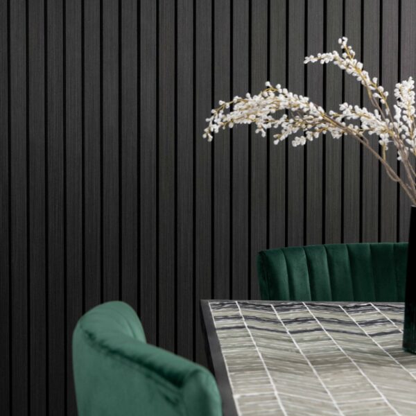 Trepanel Noir Black Wide Slat Acoustic Wood Wall Panels - Image 3