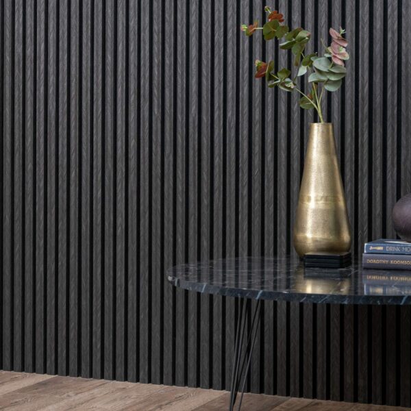 Trepanel Chevron Noir Black Acoustic Wood Wall Panels - Image 4