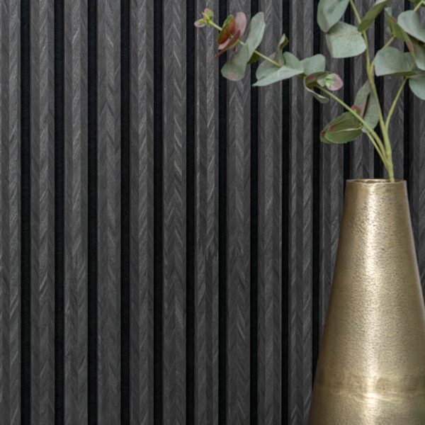 Trepanel Chevron Noir Black Acoustic Wood Wall Panels - Image 7