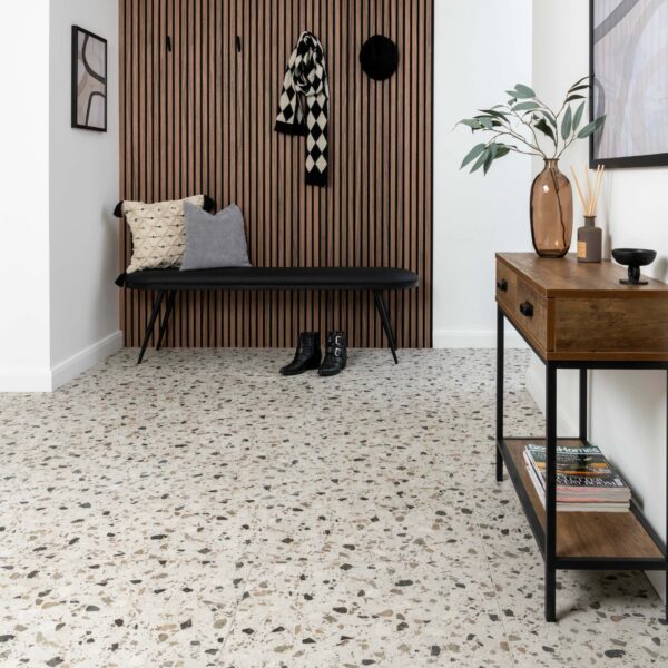 Flecks Matt Grey Terrazzo Effect Wall and Floor Tiles - Image 8