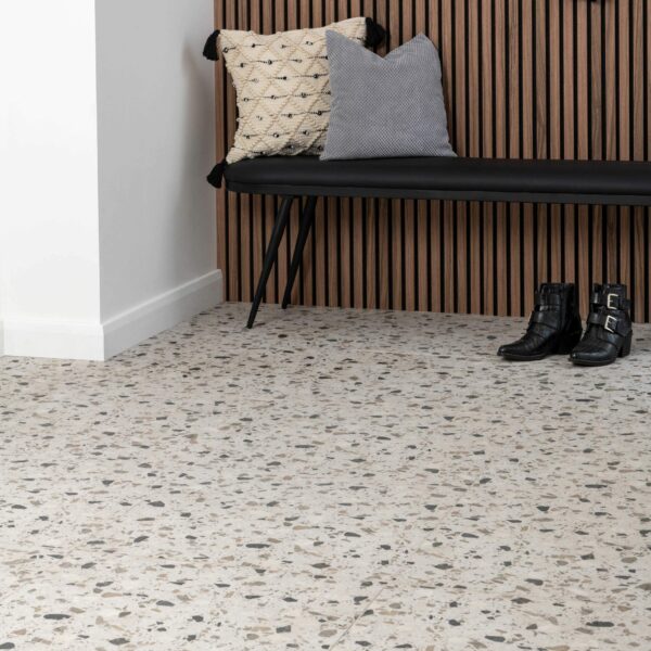 Flecks Matt Grey Terrazzo Effect Wall and Floor Tiles - Image 10