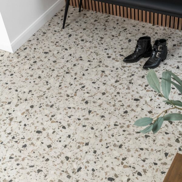 Flecks Matt Grey Terrazzo Effect Wall and Floor Tiles - Image 11