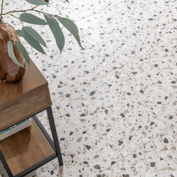 Flecks Matt Grey Terrazzo Effect Wall and Floor Tiles - Image 7