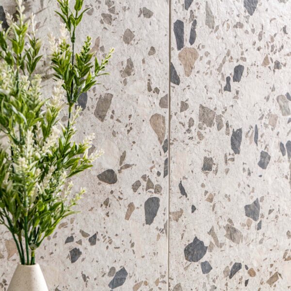 Flecks Matt Grey Terrazzo Effect Wall and Floor Tiles - Image 6