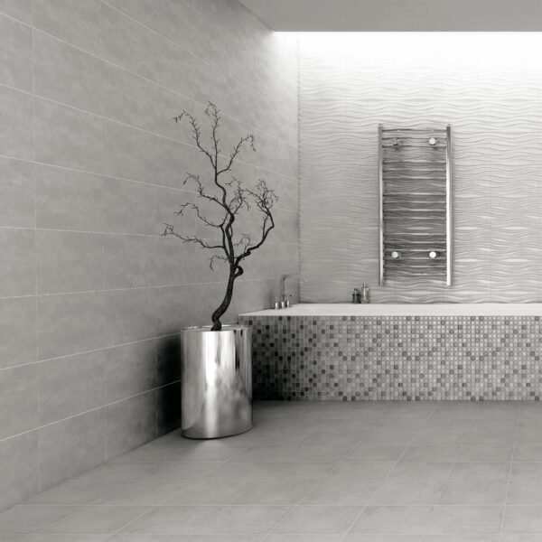 Vanguard Grey Matt Stone Effect Wall Tiles