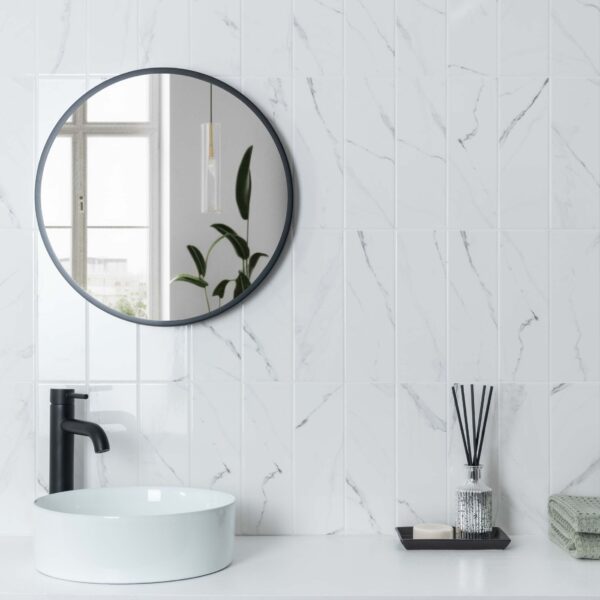 Vena Biana Flat Gloss Marble Effect Metro Tiles 30x10