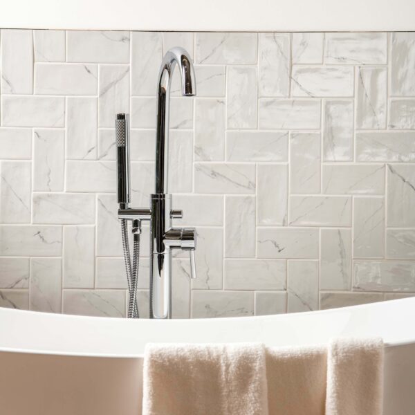 Vena Biana Mini Bumpy Gloss Marble Effect Metro Tiles - Image 4