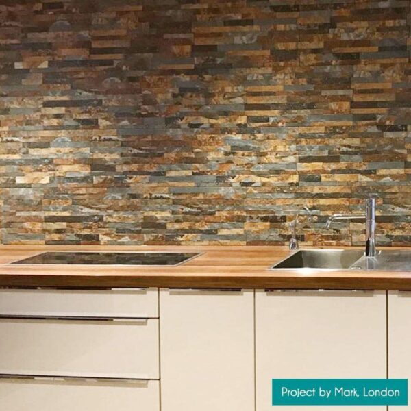 Vesuvius Dark Rustic Split Face Effect Tiles - Image 5