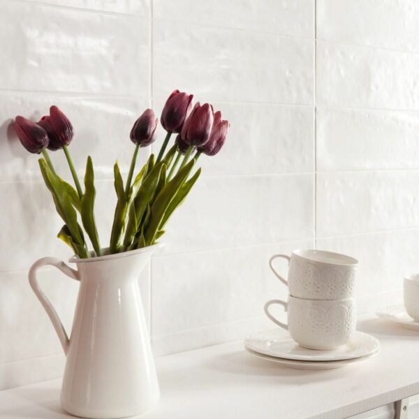 Rustic Gloss White Metro Tiles - Image 8