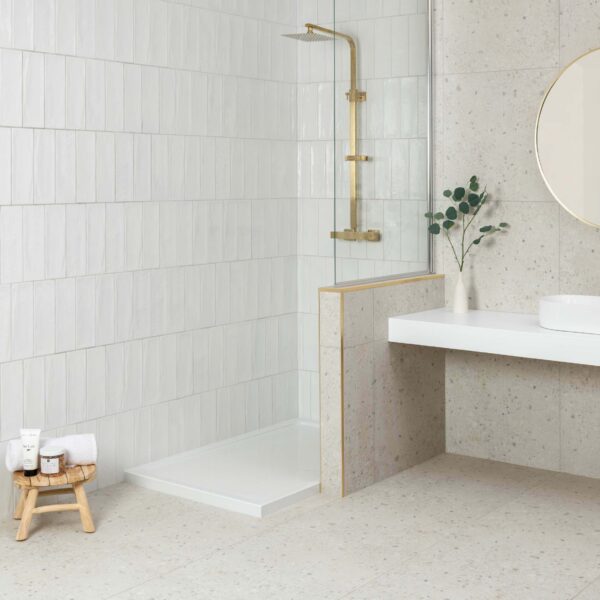 Rustic Gloss White Metro Tiles