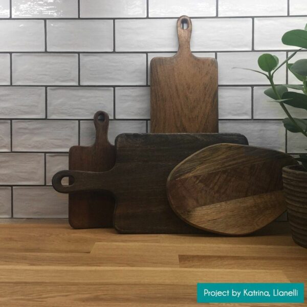 Rustic Ceramic Gloss White Mini Metro Tiles - Image 10